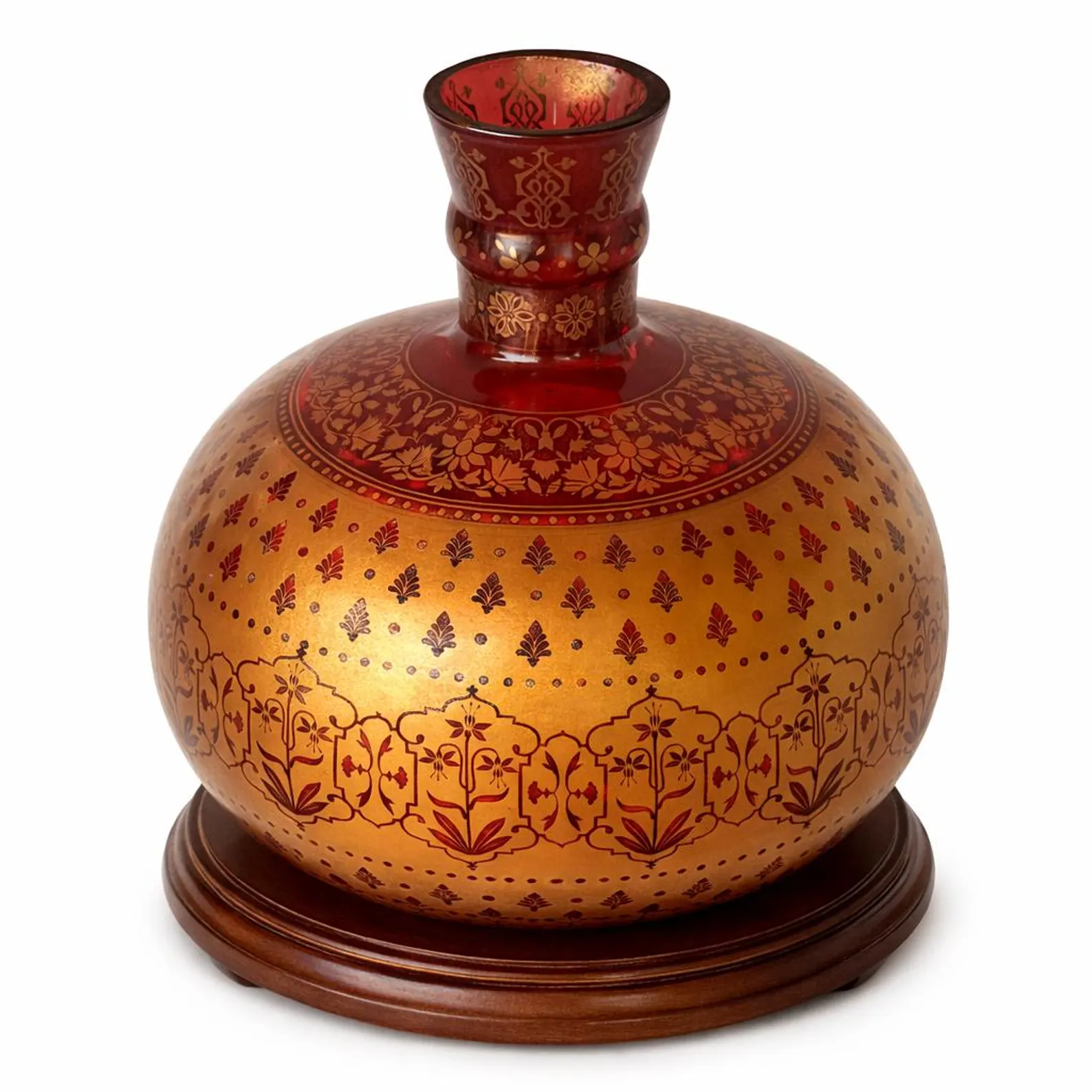 Rare Islamic mughal deccan style glass hookah